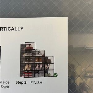 NWT Black Modular Shoe Storage Rack